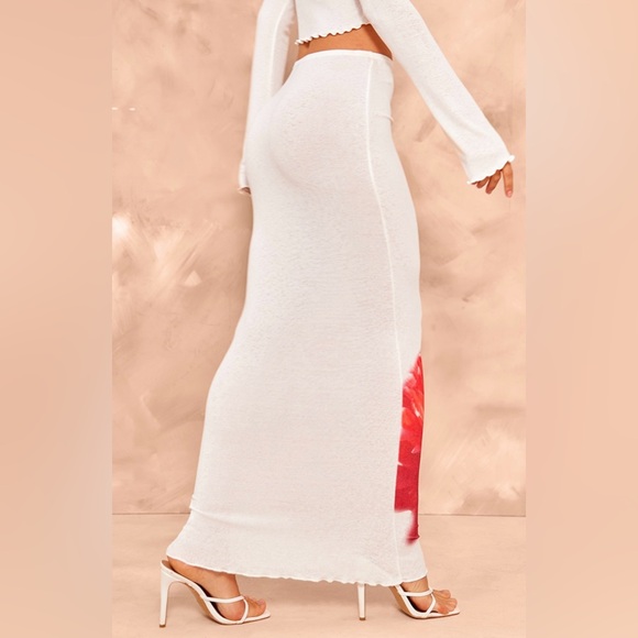 White floral print set - Picture 6 of 10